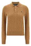 Polo Ralph Lauren Braided Shirt Polo Beige In Sand