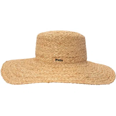Polo Ralph Lauren Braided Raffia Sunhat In Neutral