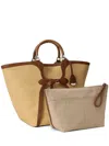 Polo Ralph Lauren Braided-raffia Tote Bag In Neutral