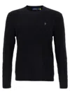 Polo Ralph Lauren Logo-embroidered Cable-knit Jumper In Black
