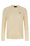 Polo Ralph Lauren Braided Sweater Sweaters And Cardigans White In Neutral