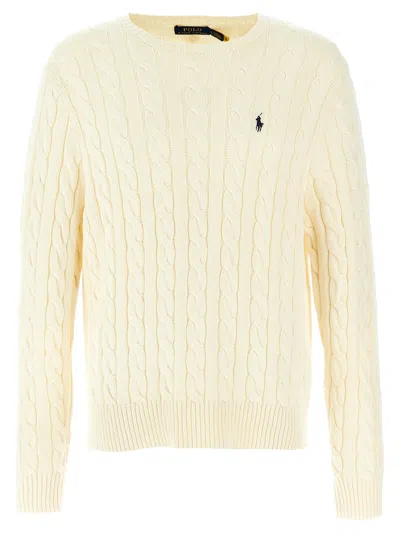 Polo Ralph Lauren Braided Sweater Sweaters And Cardigans In Beige