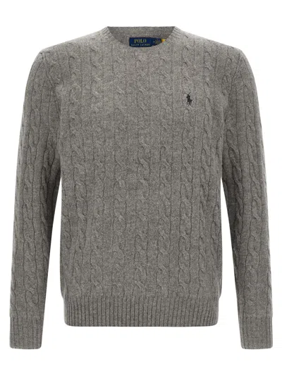 Polo Ralph Lauren Braided Sweater Sweaters And Cardigans Gray