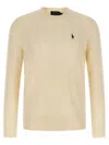 Polo Ralph Lauren Braided Sweater Sweaters And Cardigans White In White
