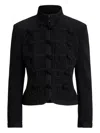 Polo Ralph Lauren Braided-trimmed Tailored Jacket In Black