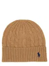 Polo Ralph Lauren Cable-knit Wool And Cashmere Beanie In Brown