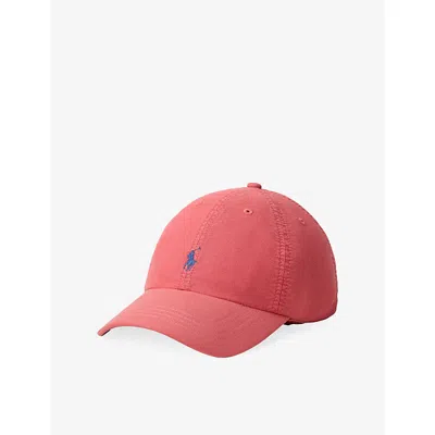 Polo Ralph Lauren Kids' Brand-embroidered Cotton-twill Cap Adrndk Bry In Pink