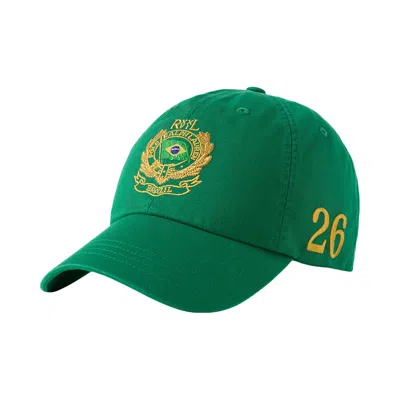 Pre-owned Polo Ralph Lauren Brazil Classic Twill Sport Cap 'billard' | Green | Men's Size Onesize