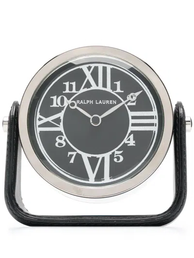 Polo Ralph Lauren Brennan Leather Clock In Black