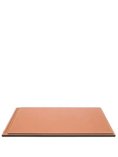 Polo Ralph Lauren Brennan Leather Desk Blotter In Braun
