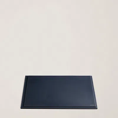Polo Ralph Lauren Brennan Leather Desk Blotter In Navy