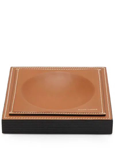 Polo Ralph Lauren Brennan Leather Catchall Saddle (15.9cm) In Brown