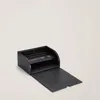 Polo Ralph Lauren Brennan Leather Writer's Box In Black
