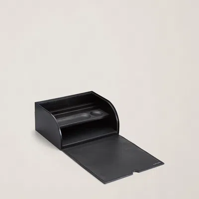 Polo Ralph Lauren Brennan Leather Writer's Box In Black
