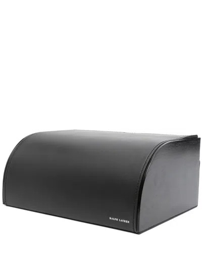 Polo Ralph Lauren Brennan Leather Writers Box In Black