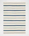 Polo Ralph Lauren Brett Stripe Flat-weave Rug In Pacific