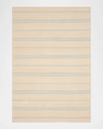 Polo Ralph Lauren Brett Stripe Flat-weave Rug In Sky