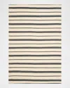 Polo Ralph Lauren Brett Stripe Flat-weave Rug In Cinder