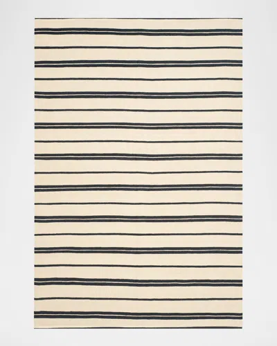 Polo Ralph Lauren Brett Stripe Flat-weave Rug In Cinder