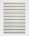 Polo Ralph Lauren Brett Stripe Flat-weave Rug In Pacific