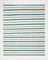 Polo Ralph Lauren Brett Stripe Flat-weave Rug In Pacific