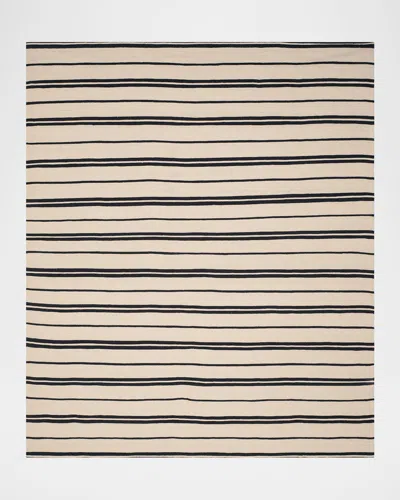 Polo Ralph Lauren Brett Stripe Flat-weave Rug In Cinder