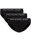 Polo Ralph Lauren Briefs Pack Of 3 In Black Cotton In Black