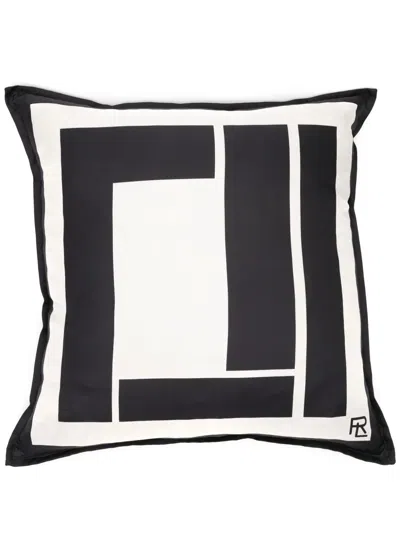 Polo Ralph Lauren Brigden Graphic-print Silk Cushion In Blue