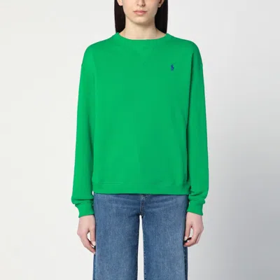 POLO RALPH LAUREN BRIGHT GREEN COTTON SWEATSHIRT