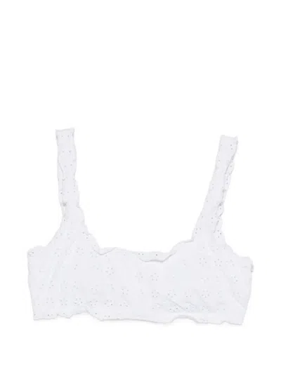 Polo Ralph Lauren Broderie Anglaise Bikini Top In White