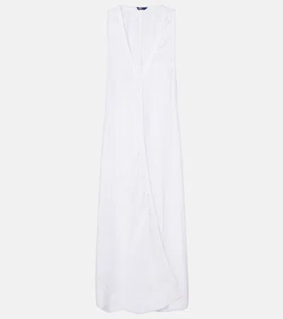 Polo Ralph Lauren Broderie Anglaise Cotton Beach Dress In White