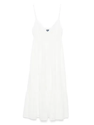 POLO RALPH LAUREN BRODERIE-ANGLAISE MIDI DRESS