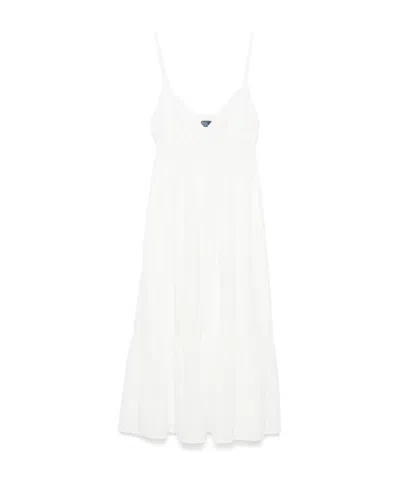Polo Ralph Lauren Broderie-anglaise Midi Dress In White