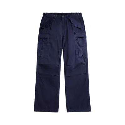 Pre-owned Polo Ralph Lauren Broken Twill Big Fit Cargo Pant 'cruise Navy' | Blue | Men's Size 34