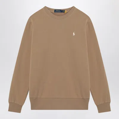 Polo Ralph Lauren Desert Coloured Cotton Sweatshirt In Brown