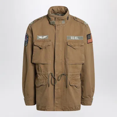 Polo Ralph Lauren Sand Colored Military Jacket In Brown