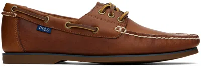 Polo Ralph Lauren Brown Bienne Boat Loafers In Tan