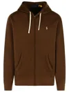 Polo Ralph Lauren Brown Cotton Blend Sweatshirt In Brown