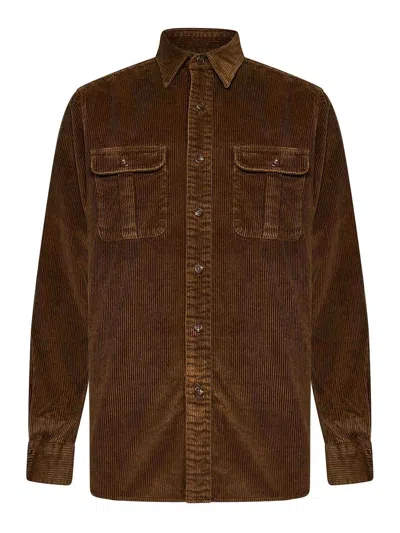 POLO RALPH LAUREN CAMISA - MARRÓN