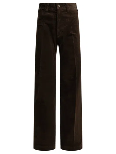 Polo Ralph Lauren Brown Cotton Elastane Casual Pants