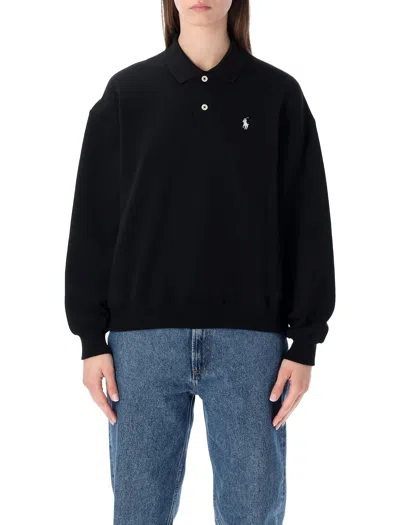 Polo Ralph Lauren Brown Cotton Polo-collar Sweatshirt In Animal Print