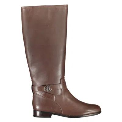 Polo Ralph Lauren Karina Logo-buckle Boots In Brown