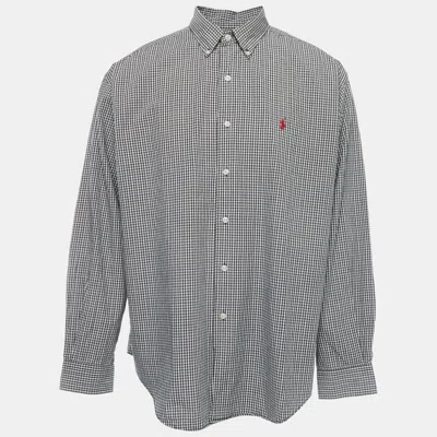Pre-owned Polo Ralph Lauren Brown Mini Plaid Cotton Button Down Full Sleeve Shirt Xl