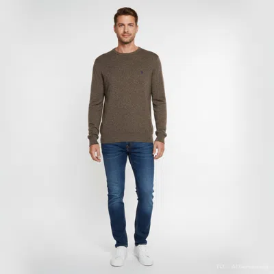 Pre-owned Polo Ralph Lauren Brown Wool Knit Sweater Xxl