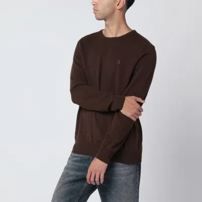 POLO RALPH LAUREN BROWN WOOL SWEATER