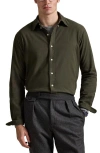 Polo Ralph Lauren Brushed Cotton Flannel Button-up Shirt In Green