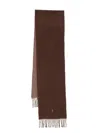 Polo Ralph Lauren Brushed Scarf In Brown
