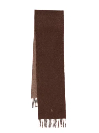 Polo Ralph Lauren Brushed Scarf In Brown