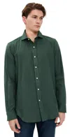 Polo Ralph Lauren Brushed Twill Sport Shirt Landmark Green Heather In Green