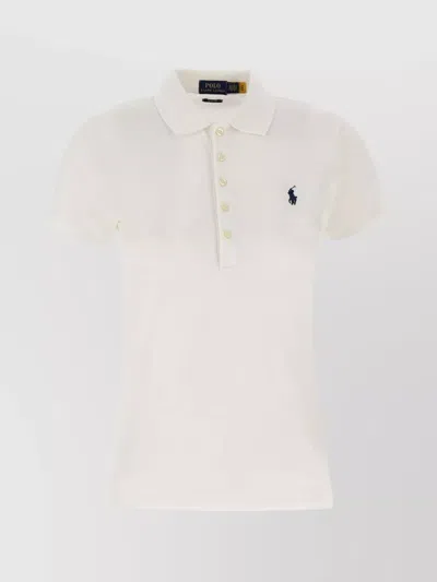 Polo Ralph Lauren Bsr Cotton Polo Shirt In White Slim Fit